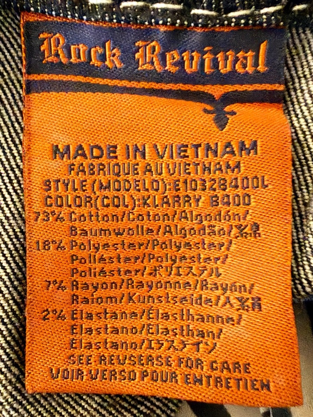 Rock Revival Klarry Boot Stretch Jeans Size 33 LIKE NEW - Picture 6 of 6